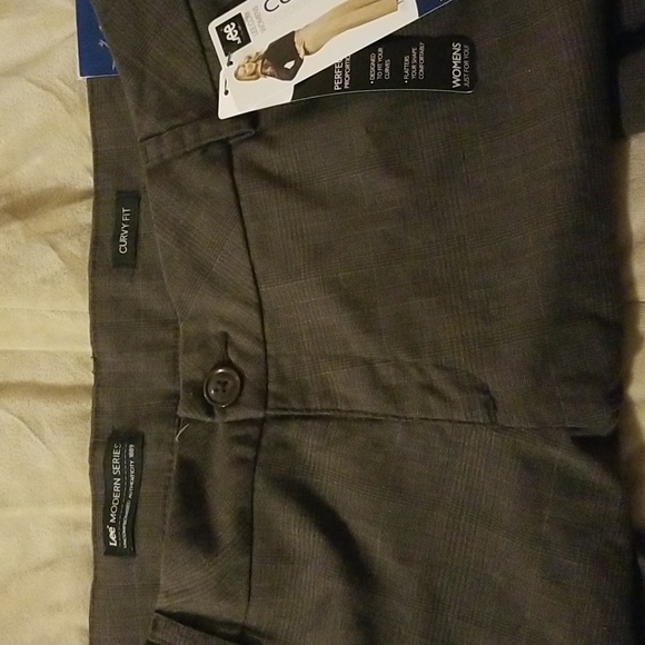 NWT 20WP Lee Brown Plaid Dress Pants - Picture 5 of 8